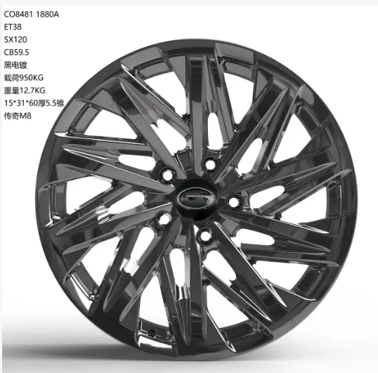 CO8481 alloy wheel rim – Black Chrome Plating