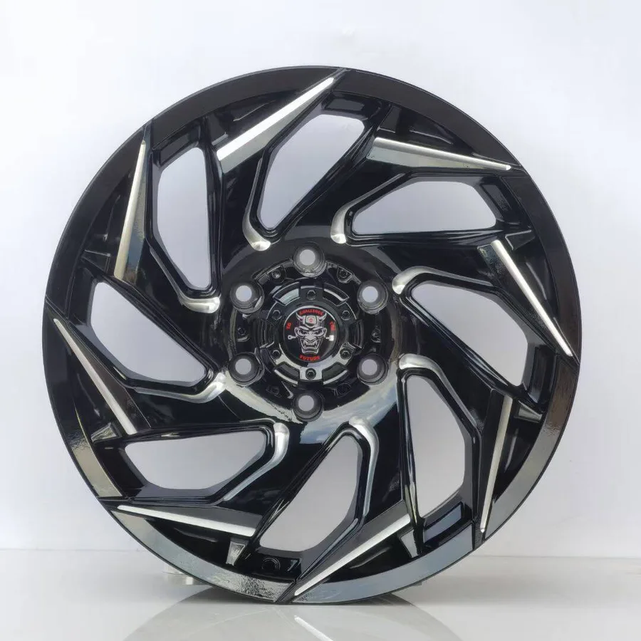 FBX203 alloy wheel rim – Gloss Black + Milled Window