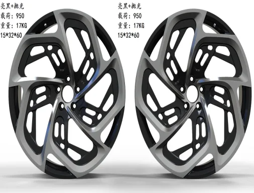 JX0272 alloy wheel rim – Gloss Black + Polished