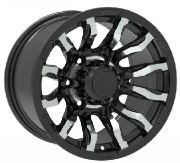 RHX1090 alloy wheel rim – Matte Black + Milled Spokes and Rivet Holes