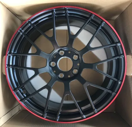 WD0025 alloy wheel rim – Matte Black Yellow Lip