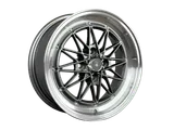 WD013 alloy wheel – Gunmetal Machined Lip + Rivets, photo 1