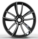 WD0223 alloy wheel – Gloss Black Machined Face, photo 2