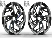 WD0272 alloy wheel rim – Gloss Black + Polished