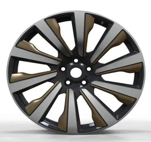 WD0295 alloy wheel rim – Gloss Black + Bronze Machined Face