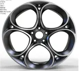 WD0347 alloy wheel – Gloss Black Machined Face, photo 2