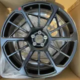 WD0385 alloy wheel – Matte Black + Red Lettering, photo 1