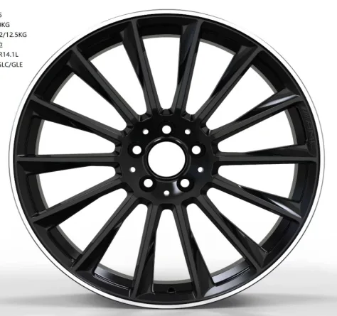 WD0393 alloy wheel rim – Gloss Black Machined Lip