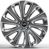 WD0450 alloy wheel – Metallic Dark Gunmetal + Polished, photo 2
