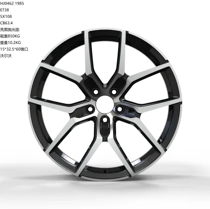WD0462 alloy wheel rim – Gloss Black + Polished