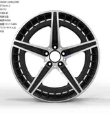 WD0491 alloy wheel – Matte Black Machined Face, photo 2