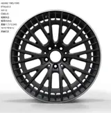 WD0494 alloy wheel – Matte Black Machined Lip, photo 2