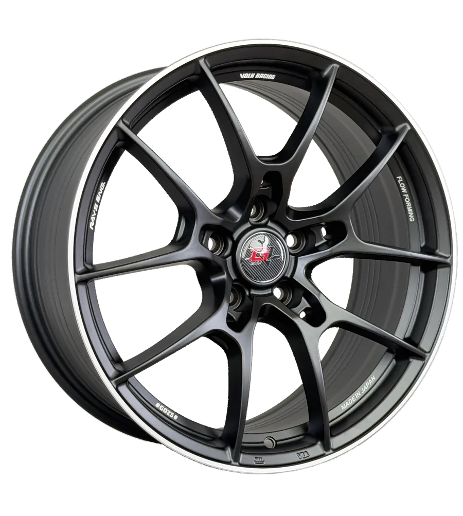 WD050 alloy wheel rim – Matte Black Lip + Milled Lettering (Polished)