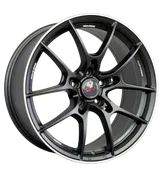 WD050 alloy wheel – Matte Black Lip + Milled Lettering (Polished), photo 2