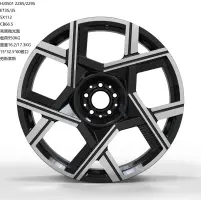 WD0501 alloy wheel rim – Gloss Black + Polished