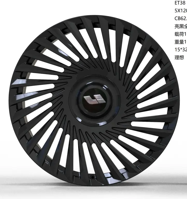 WD0526 alloy wheel rim – Gloss Black (Full Paint)