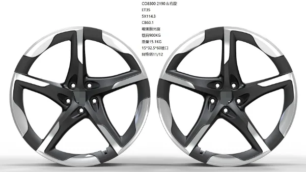 WD0546 alloy wheel rim – Gloss Black + Polished