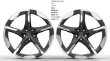WD0546 alloy wheel – Gloss Black + Polished, photo 2