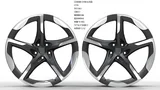WD0546 alloy wheel – Gloss Black + Polished, photo 2