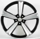 WD057 alloy wheel – Black Machined Face + Milled Spoke Face, photo 4