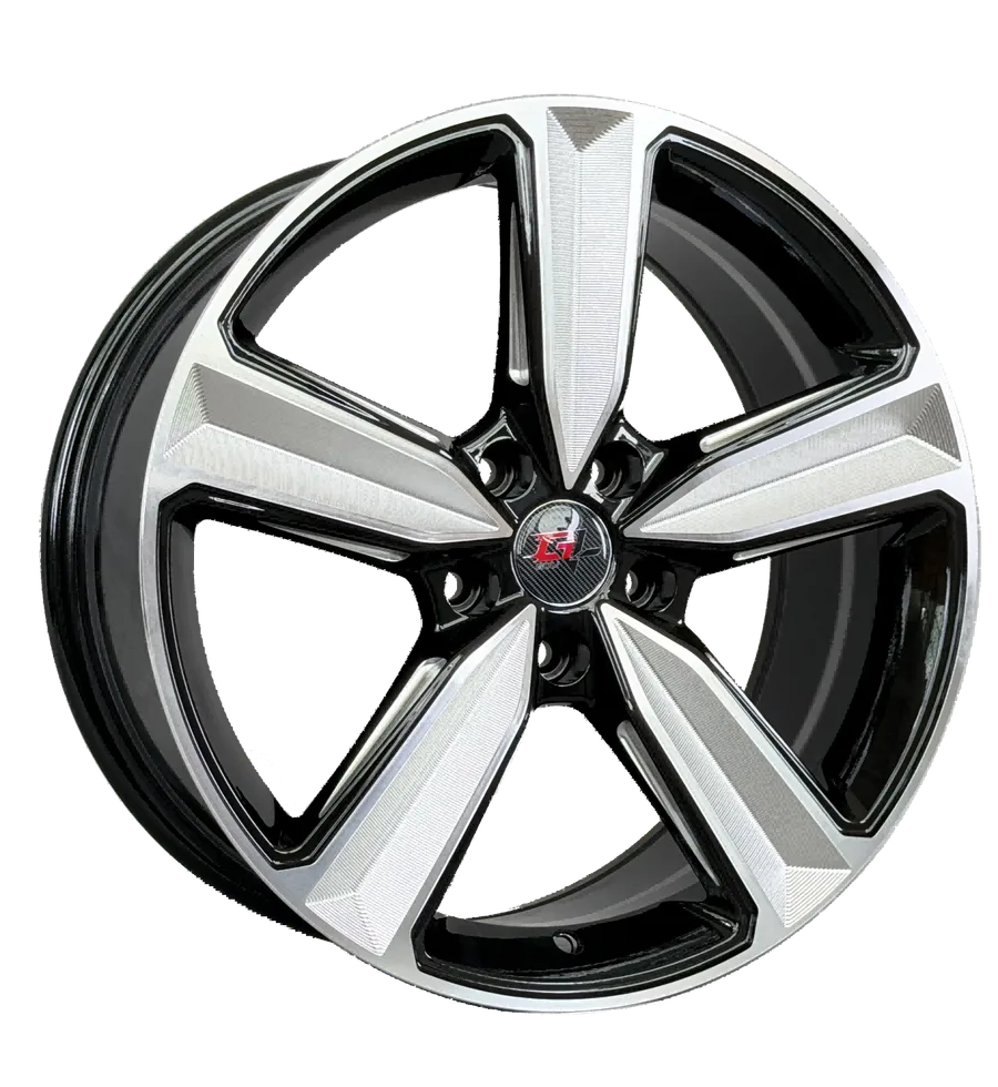 WD057 alloy wheel rim – Black Machined Face + Milled Spoke Face