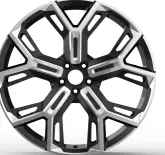 WD0621 alloy wheel rim – Gloss Black Milled Face