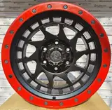 WD106 alloy wheel – Matte Black + Silver Rivets, photo 1