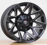 WD126 alloy wheel – Matte Black + Milled Spokes, photo 2
