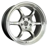 WD127 alloy wheel – High-Gloss Black Machined Lip, photo 1