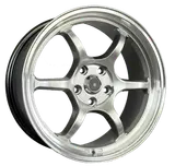 WD127 alloy wheel – High-Gloss Black Machined Lip, photo 1
