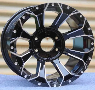 WD146 alloy wheel rim – Matte Black Machined Face + Milled Rivet Holes