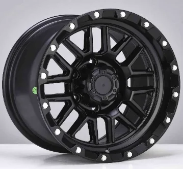 WD148 alloy wheel rim – Matte Black + Silver Rivets