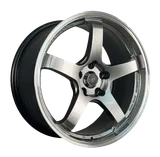 WD165 alloy wheel – High-Gloss Black Machined Lip, photo 3