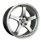 WD165 alloy wheel – High-Gloss Black Machined Lip, photo 2