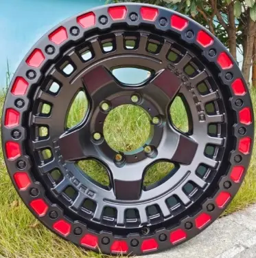 WD170 alloy wheel rim – Matte Black + Red Line