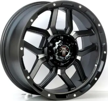 WD198 alloy wheel rim – Matte Black + Milled Window and Rivets + Matte Clear Coat
