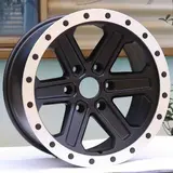 WD224 alloy wheel – Matte Black Machined Lip + Matte Black Rivets, photo 2