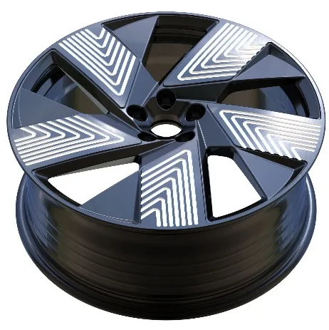 WD225 alloy wheel rim – Gloss Black + Milling