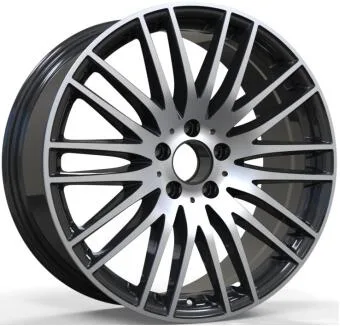 WD244 alloy wheel rim – Matte Black Face + Red Lip + Silver Chrome Rivets