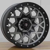 WD245 alloy wheel – Matte Gunmetal + Silver Rivets, photo 2