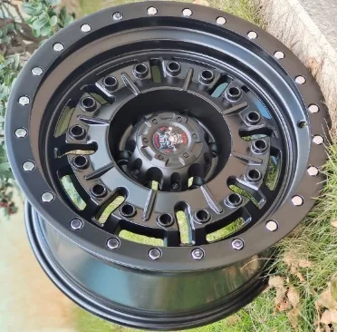 WD250 alloy wheel rim – Matte Black + Silver Rivets
