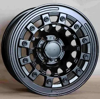 WD258 alloy wheel rim – Matte Black + Matte Black Rivets