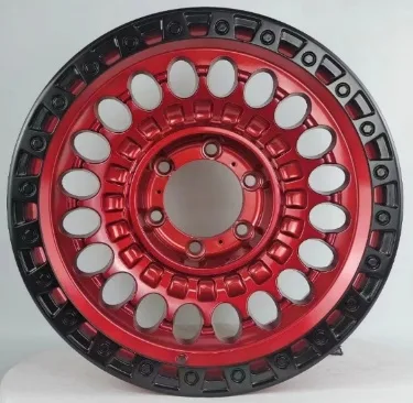 WD391 alloy wheel rim – Candy Red + Matte Black Lip