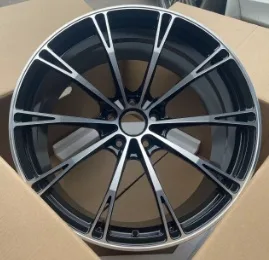 WD8016 alloy wheel rim – Gloss Black Red Lip