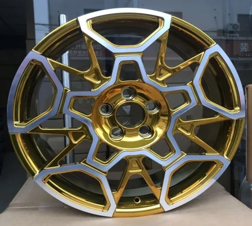 YC20190311 alloy wheel rim – Gold Plating Machined Face